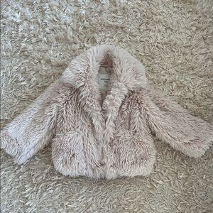 Adorable Pink Faux Fur Kids Jacket